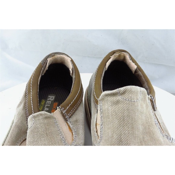 SKECHERS Shoes Sz 7.5 M Brown Loafer Fabric Men 64355 - Picture 3 of 9